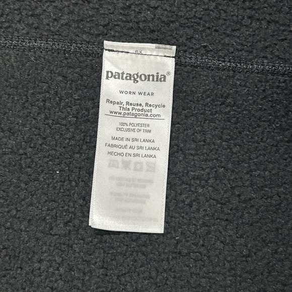Patagonia Better Sweater Fleece Vest Mens M Black Full Zip Pockets TopBox Logo - Picture 5 of 6